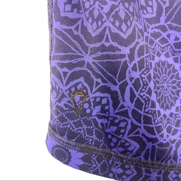 Lululemon IVIVVA Boogie Purple Print Spandex Dance Shorts Size 14 ( Womens S) - Picture 4 of 5